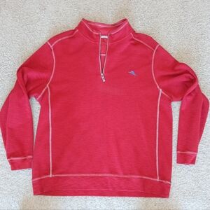 Tommy Bahama Red Quarter-Zip Sweater